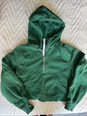 Lululemon Scuba Quarter Zip Forest Green Hoodie XS/S